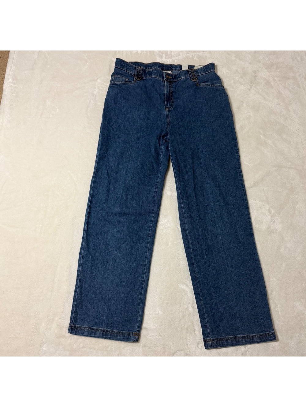 Erika Jeans Womens 10 High Rise Straight Leg Stretch Denim Y2K Embroidered